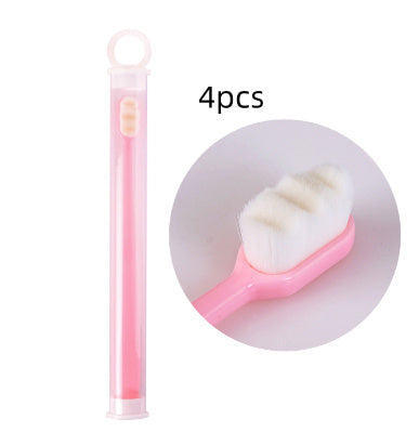 Brosse à dents Ultra-fine, poils Super doux, nettoyage en profondeur, Portable, outils de soins bucco-dentaires, nettoyage buccal, voyage
