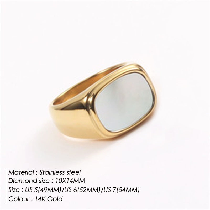 Bague en acier inoxydable pour femmes