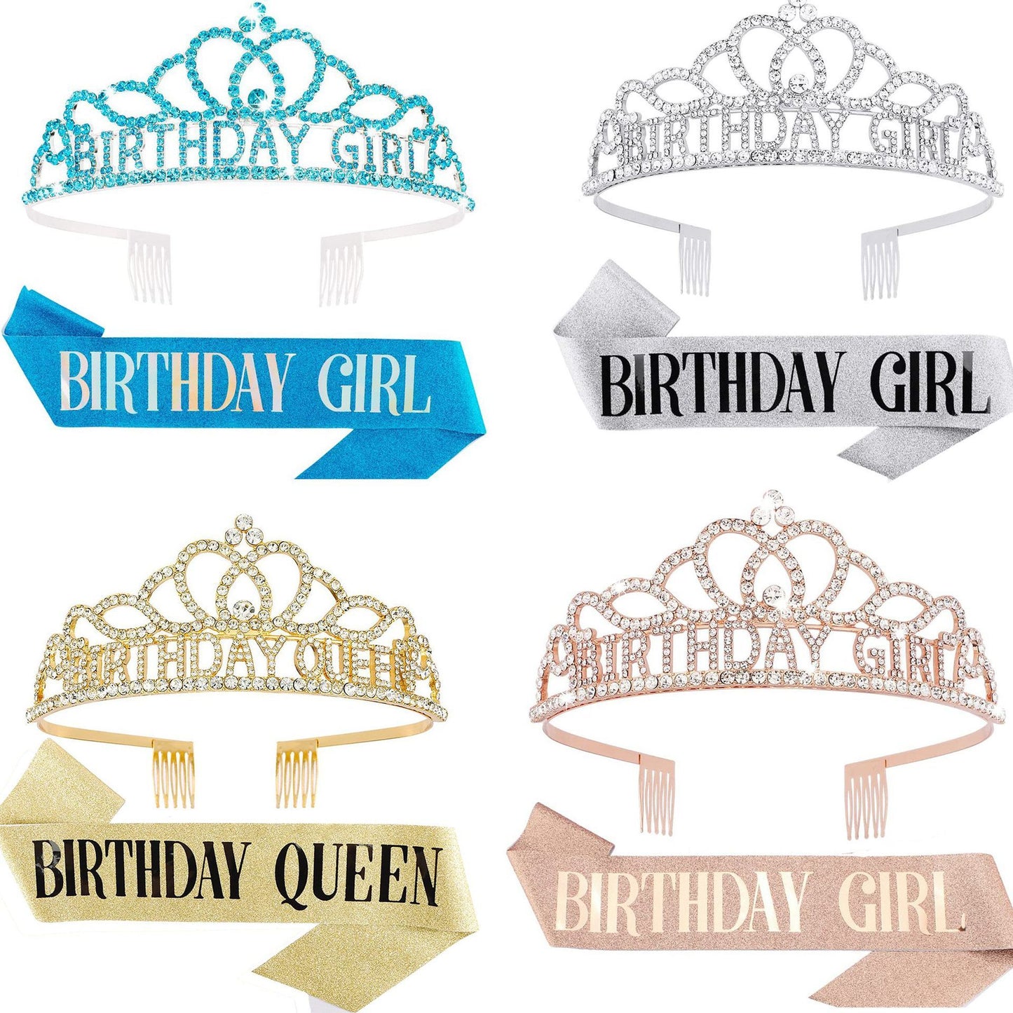 Party Decorative Crown Shoulder Ceremonial Belt Girl Birthday Crown Strap