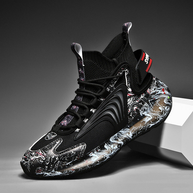 Chaussures de basket-ball en coton peluche pour hommes de haute saison