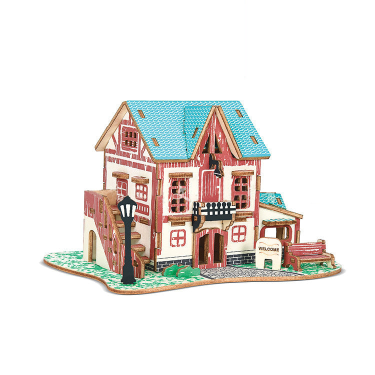 Puzzle en bois 3D en trois dimensions, modèle DIY