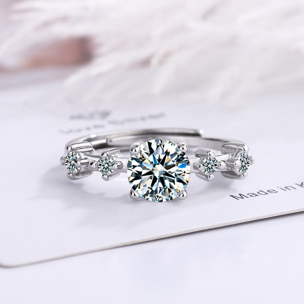 Bague en diamant de zirconium Flash pour femmes