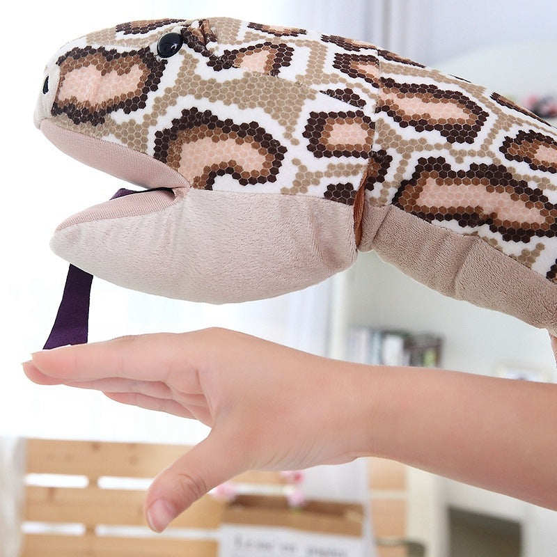 Farmer And Python Simulation Snake Plush Puppet Toy