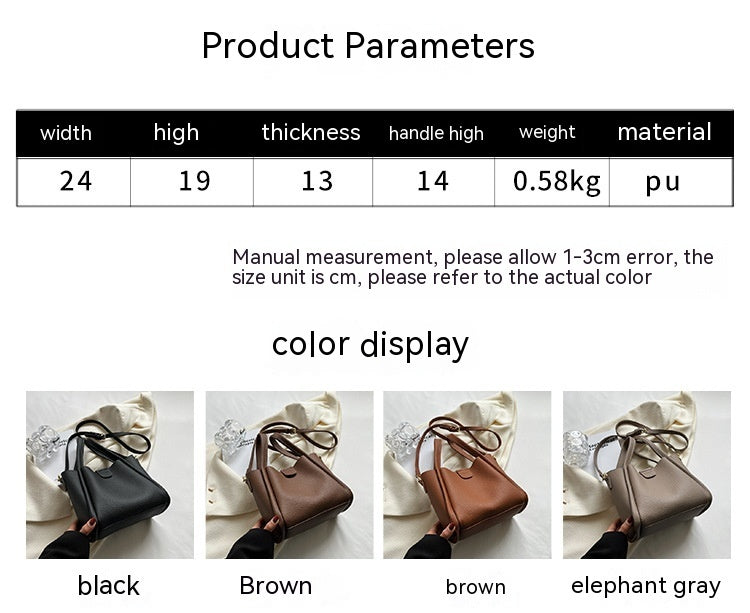 Sac à bandoulière seau portable de grande capacité