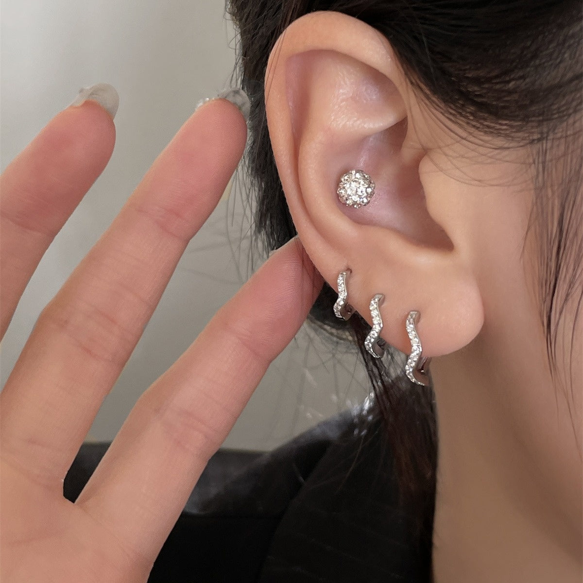Bague d'oreille irrégulière pour femmes, mode exquise, haut sens