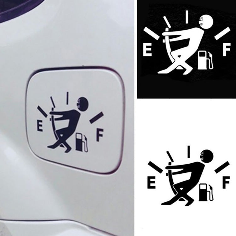 Insufficient fuel and empty fuel car stickers