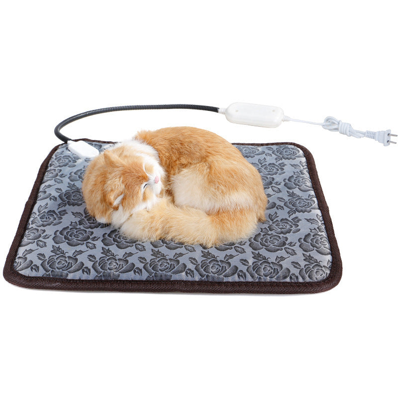 Coussin chauffant pour animaux de compagnie pour chien chat tapis chauffant intérieur électrique étanche chien coussin chauffant avec cordon résistant à la mastication hiver couverture pour animaux de compagnie plus chaud