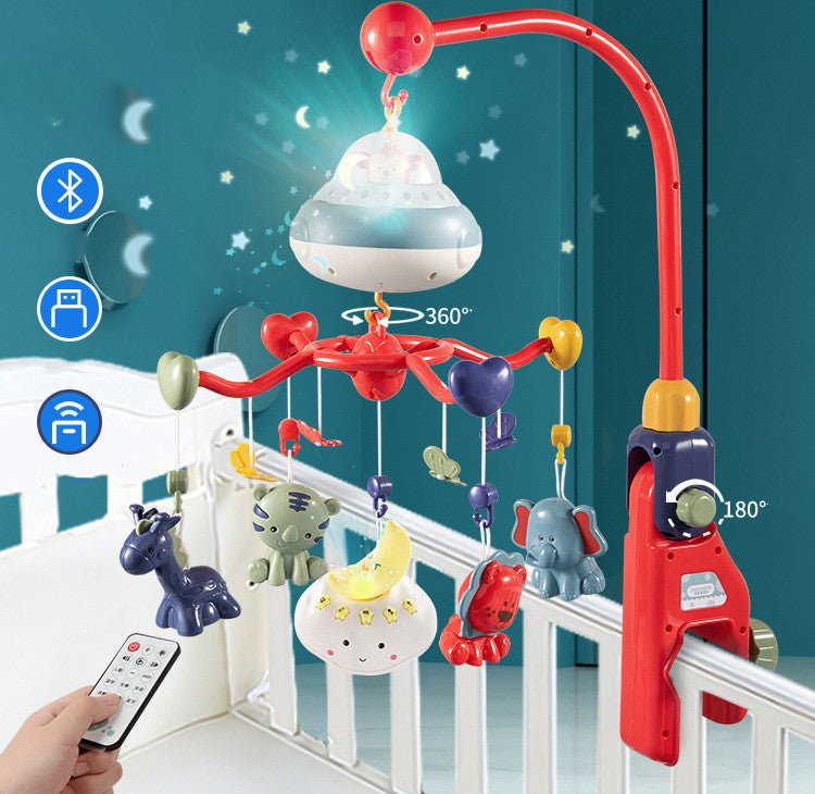 Support de hochets de dessin animé pour bébé, hochets électriques tourbillonnants intelligents, cadeau, décor de chambre de bébé