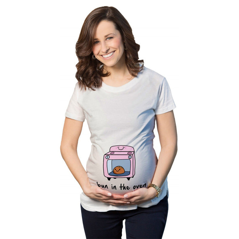 Maternidad con estampado de manos divertidas
