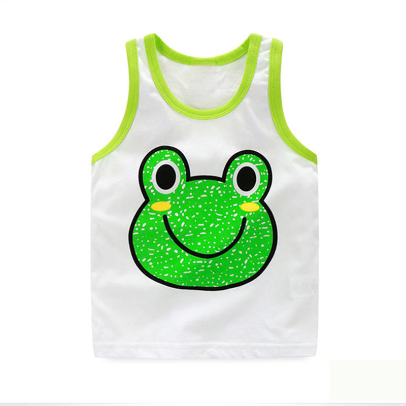 Enfants de dessin animé en impression de gilet