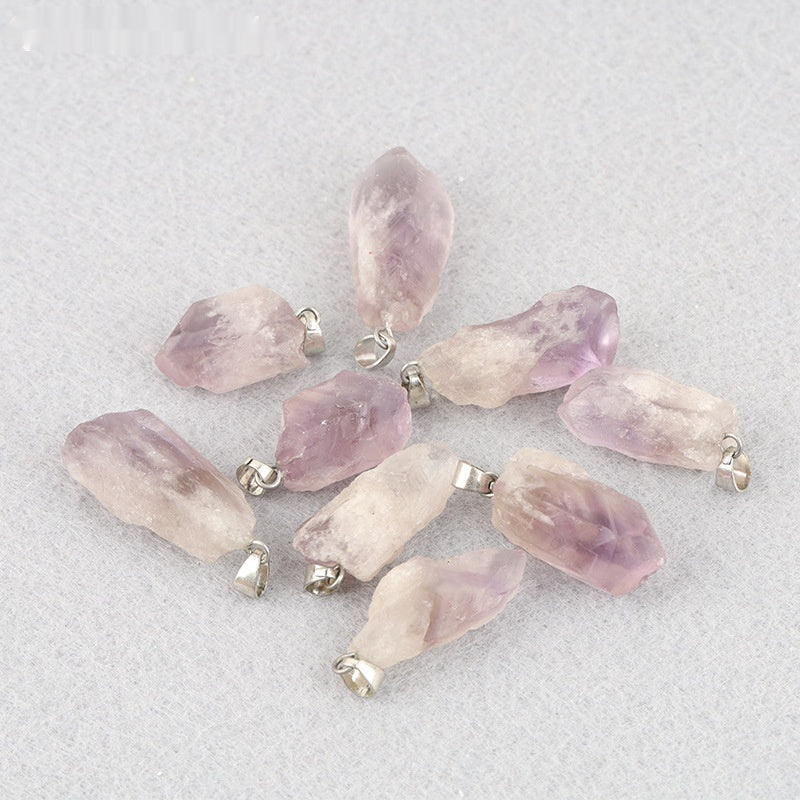 Colgante de piedra de cristal de color natural del arco iris