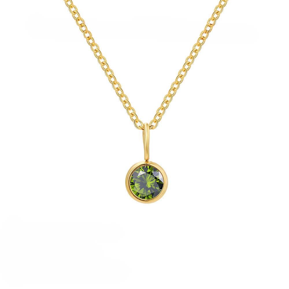 Collier de pierre de naissance d'élément de personnalité de mode
