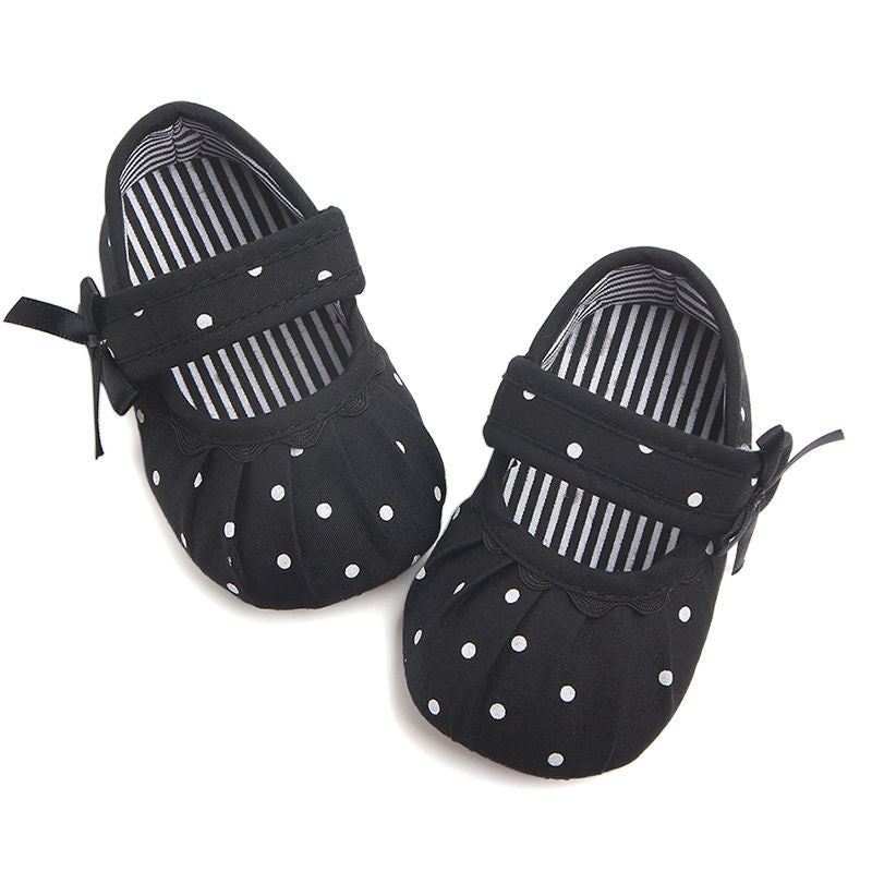 Zapatos de bebé niña lindos lunares princesa niño antideslizante en zapatos 