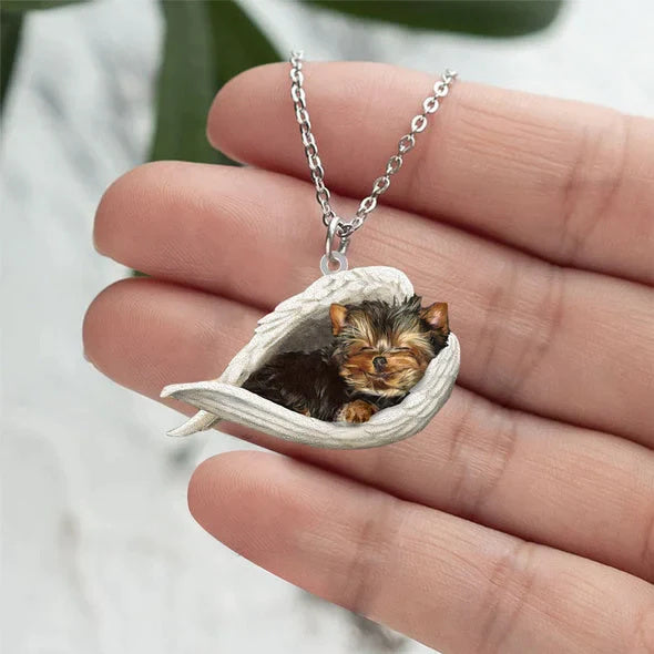 Acrylic Plane Lazy Dog Hanging Necklace