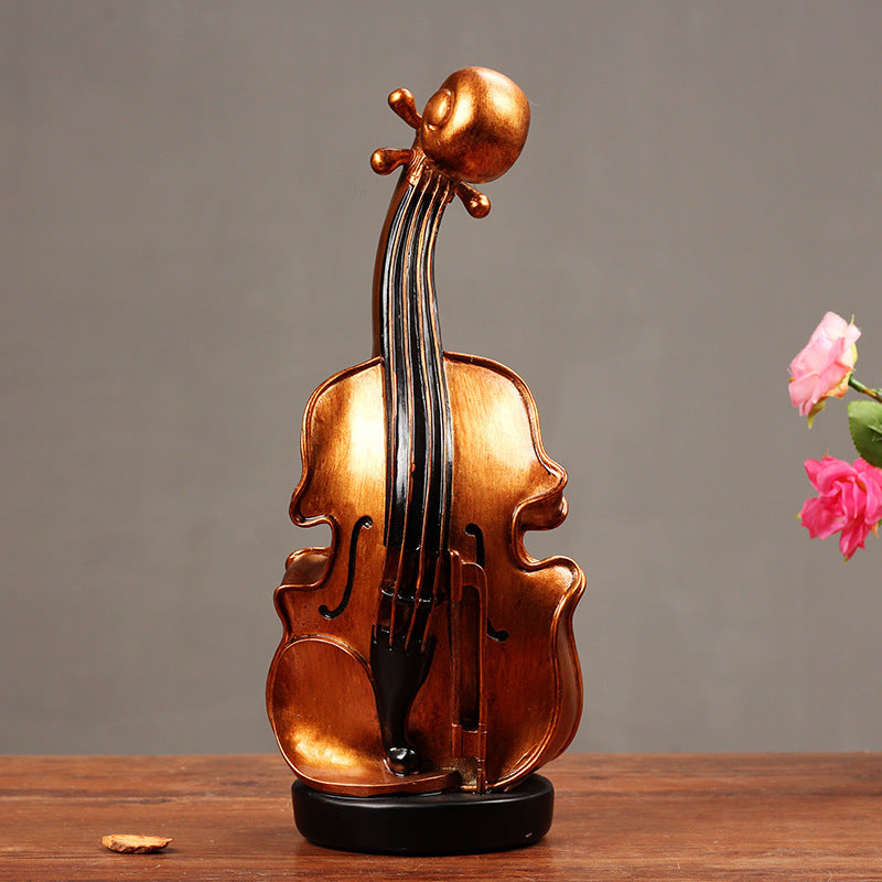 Adornos de decoración de violín para el hogar moderno