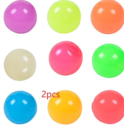 Bolas adhesivas luminosas, juguetes pegajosos para pared, juegos de fiesta en casa que brillan en la oscuridad, juguetes novedosos, juguete para apretar de descompresión