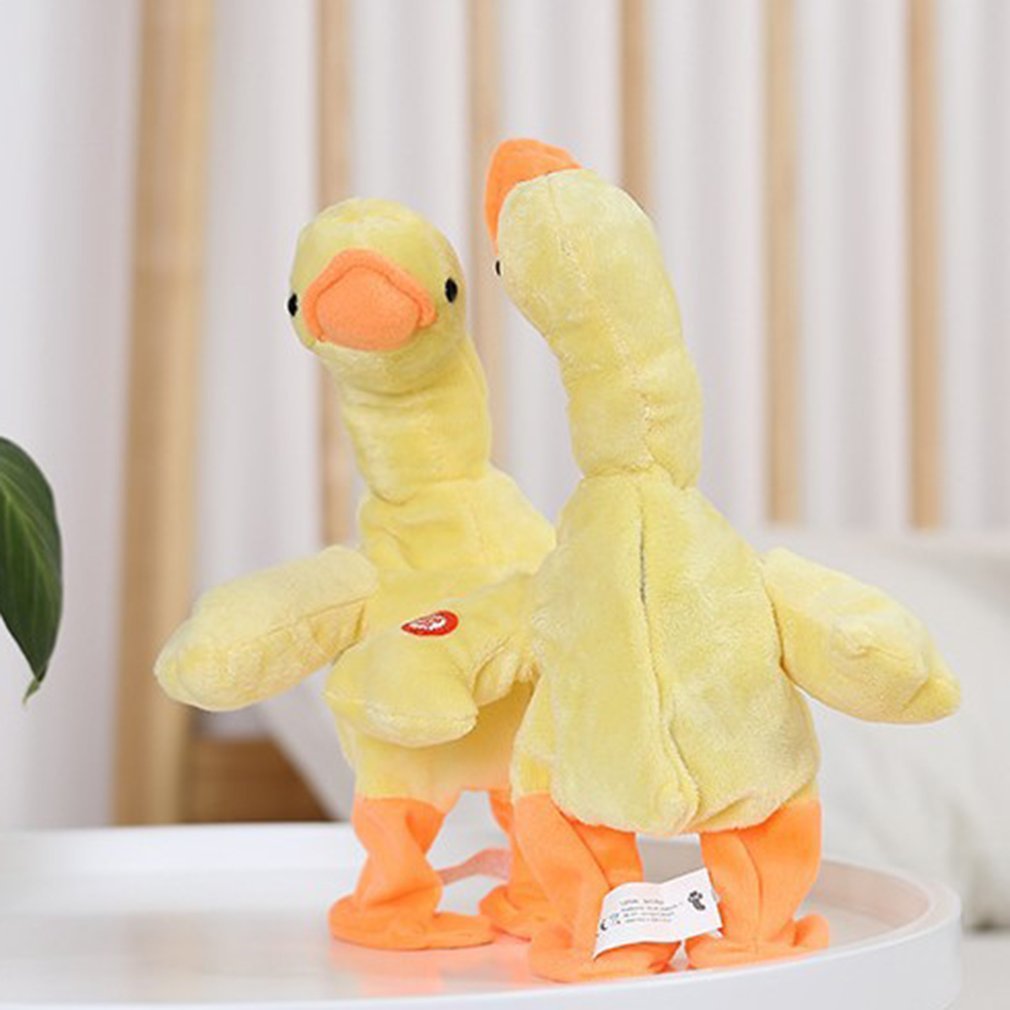 Jouet de petit canard jaune chantant, levage du cou 