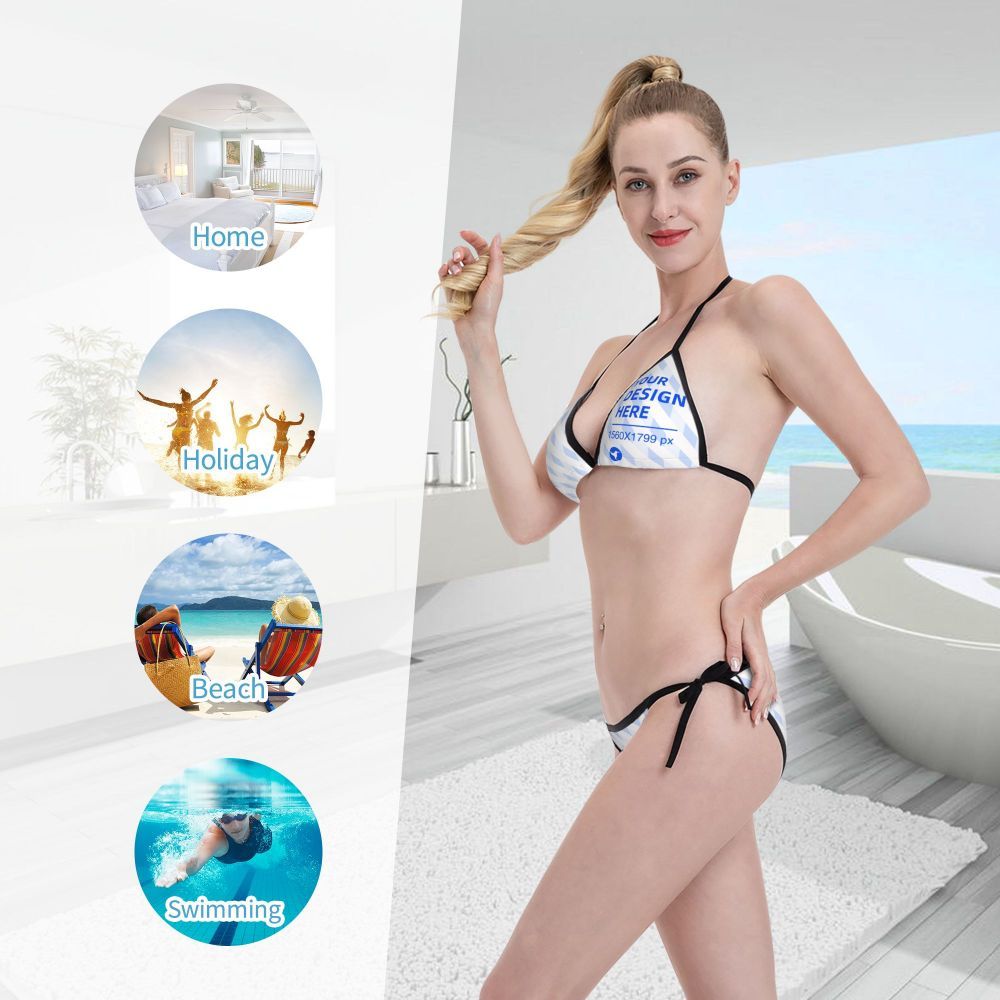 Bikini cómodo de mujer de playa con diseño elegante