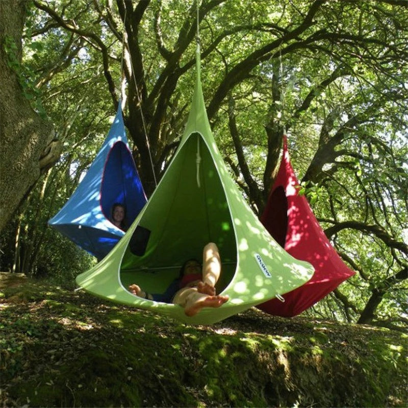 Platillo volador, hamaca de nailon portátil ligera para mochilero, Camping, elementos esenciales para acampar