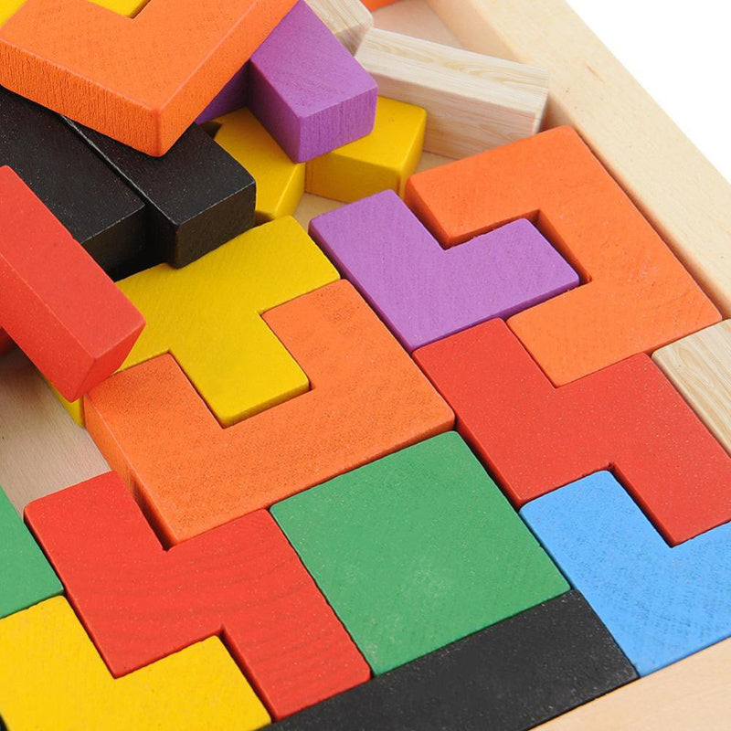 Jouet Tangram multicolore en bois