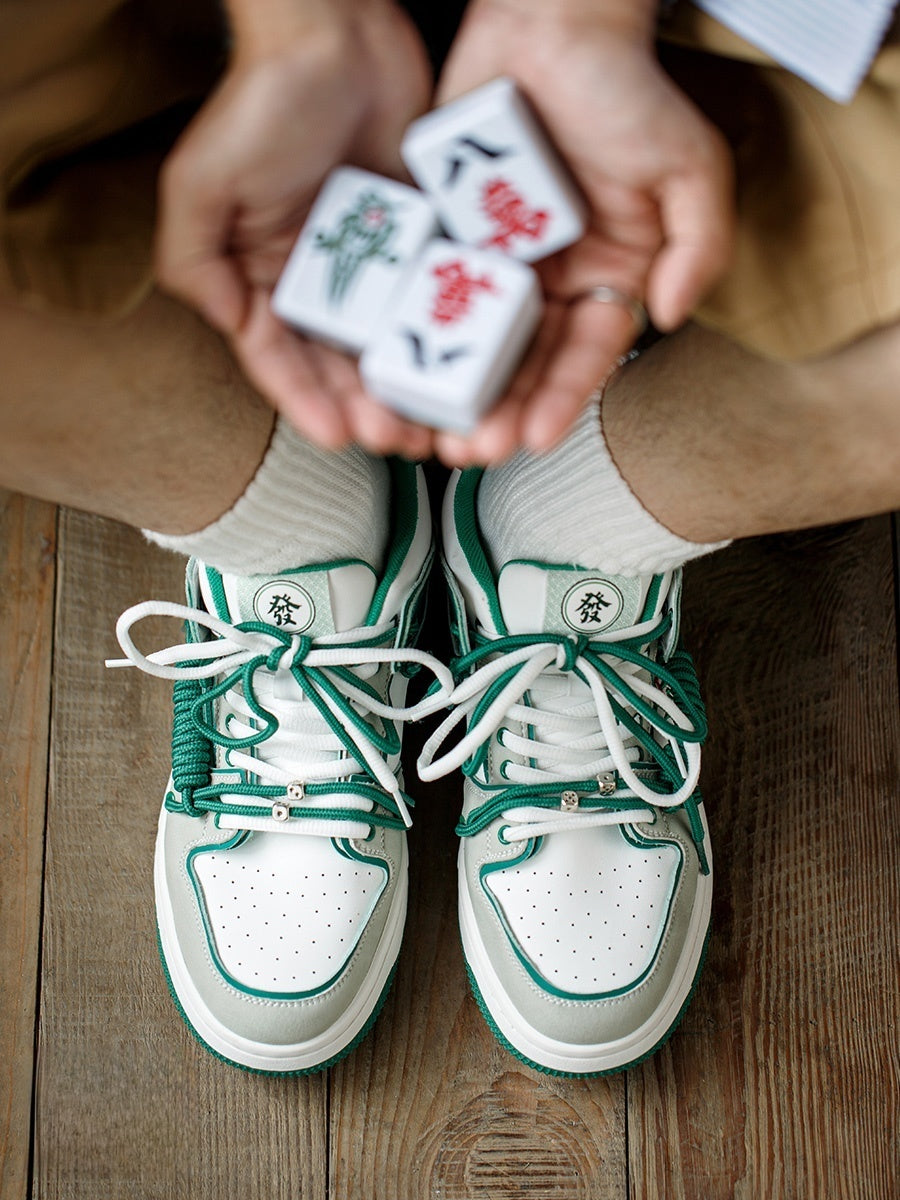 Zapatos casuales deportivos de suela gruesa Mahjong
