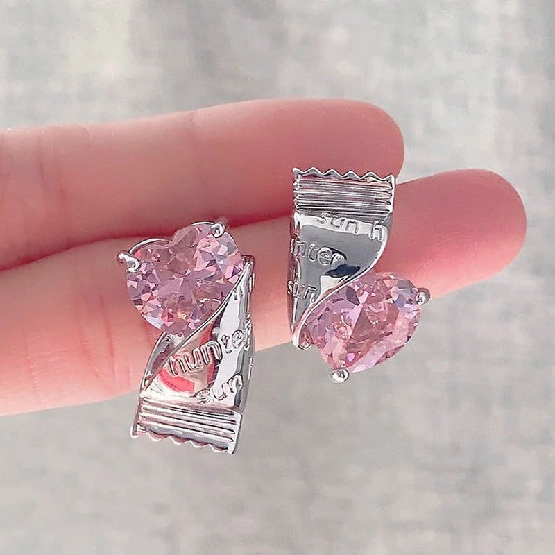 Boucles d'oreilles pour femmes, Ins, douce, Cool, chaude, fille, Design d'intérêt particulier, amour, bonbons