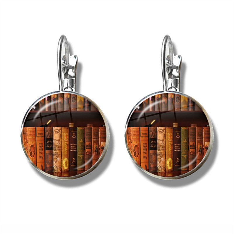 Women's Fashion Retro Book Photo Earrings