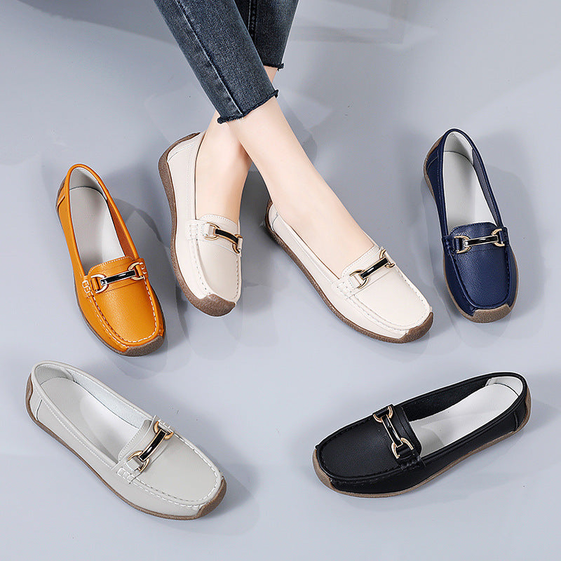 Mocassins confortables à surface douce, grande taille