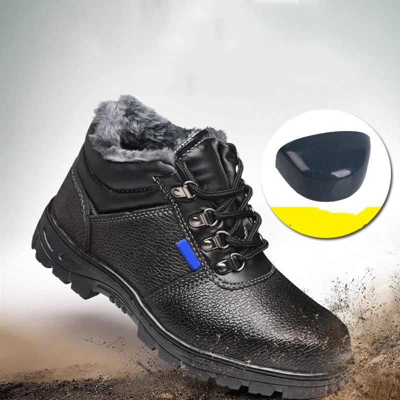 Chaussures de protection du travail Chaussures de travail thermiques doublées en polaire pour hommes
