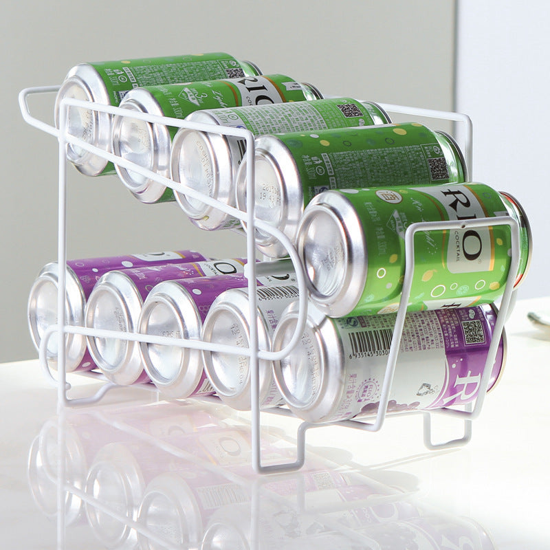 Latas de coque, estante de almacenaje para cocina, estante de acabado de doble capa, estante de almacenamiento de escritorio