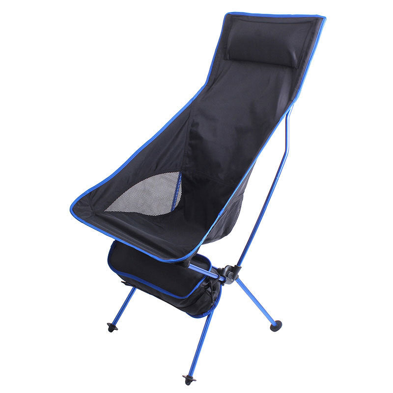 Silla de pesca plegable al aire libre grande con almohada