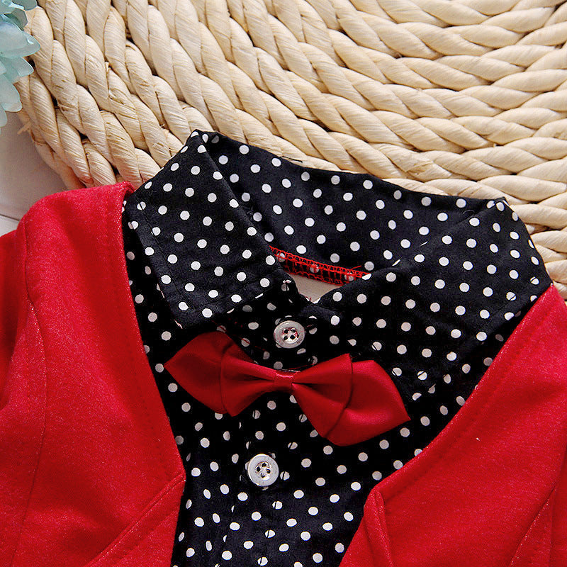 Costume enfant noeud papillon pull petit pantalon