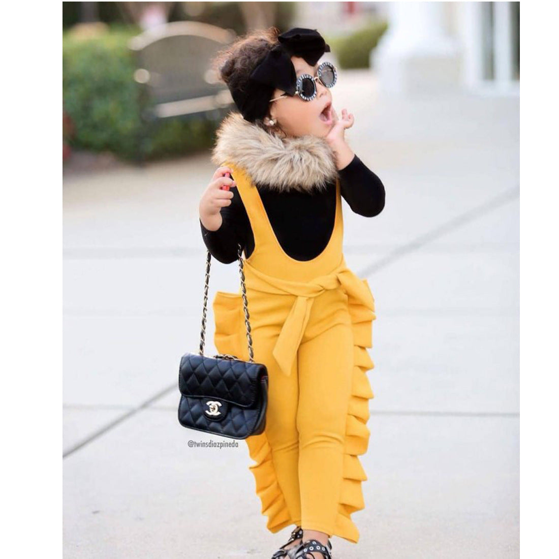 Vêtements enfants Salopette Amazon en coton jaune