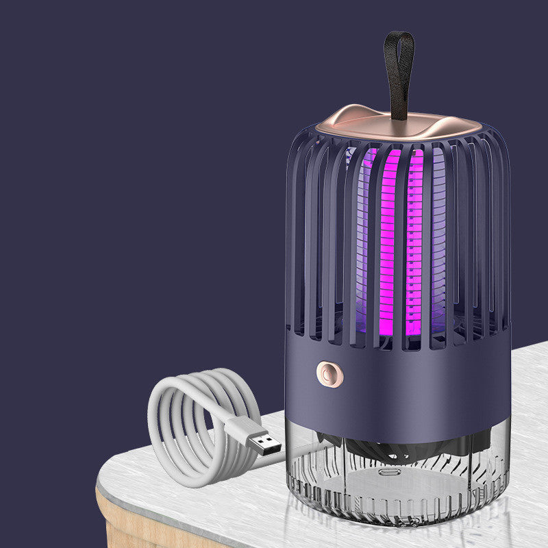 Lámpara silenciosa para matar mosquitos con succión de descarga eléctrica
