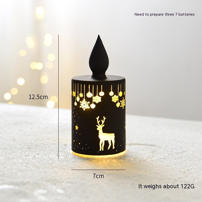 Décoration de bureau en verre lumineux de Noël