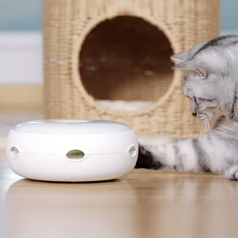 Juguete eléctrico para gatos, divertido, inteligente, palo para gato, plato giratorio automático
