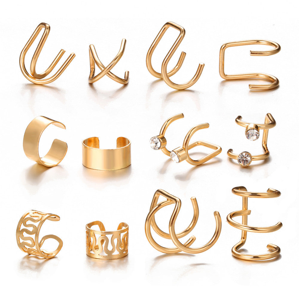Ensemble créatif simple de cinq clips d'oreille non percés