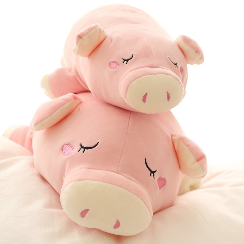 Peluche cochon doux, poupée cochon de dessin animé, oreiller en coton, cadeau d'anniversaire