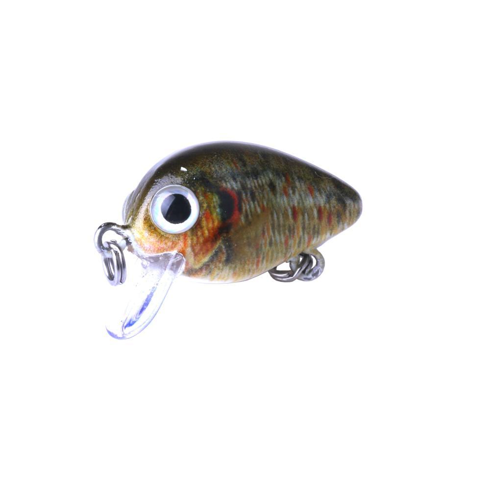 Señuelos de pesca Mini Crankbait, juego en caja de cebo de 2,7 CM y 1,5G