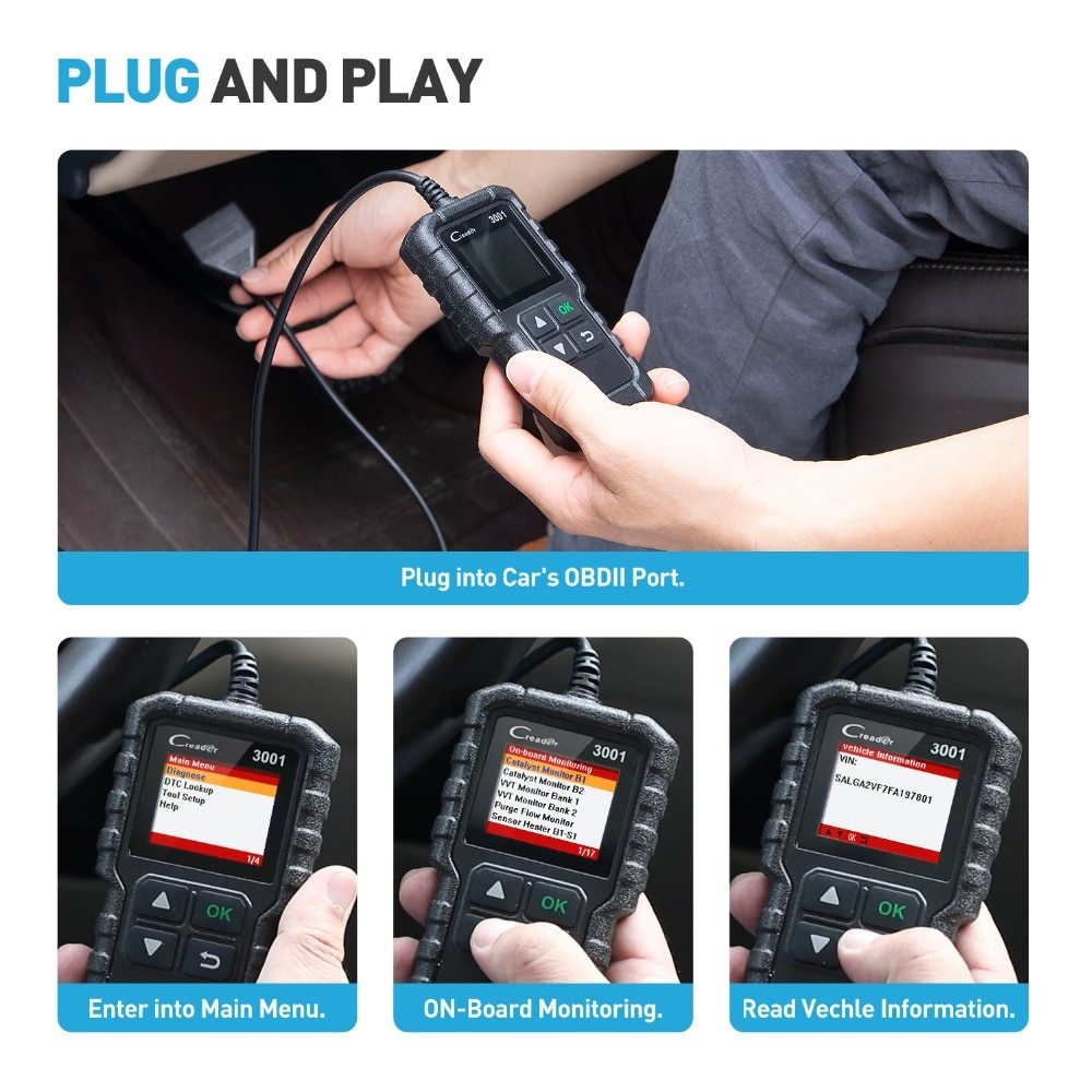 Lecteur de code CR3001 X431 3001 Outil d'analyse automatique 