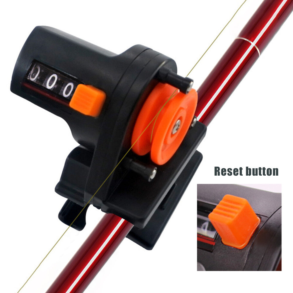 Contador de línea de pesca 0-999 m, línea de pesca portátil, buscador de profundidad, medidor de longitud, herramienta de aparejos de pesca