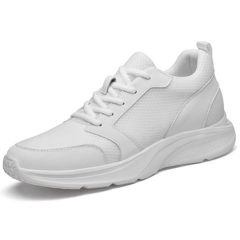 Chaussures blanches tissées par vol respirable pour l'augmentation de taille de garçons