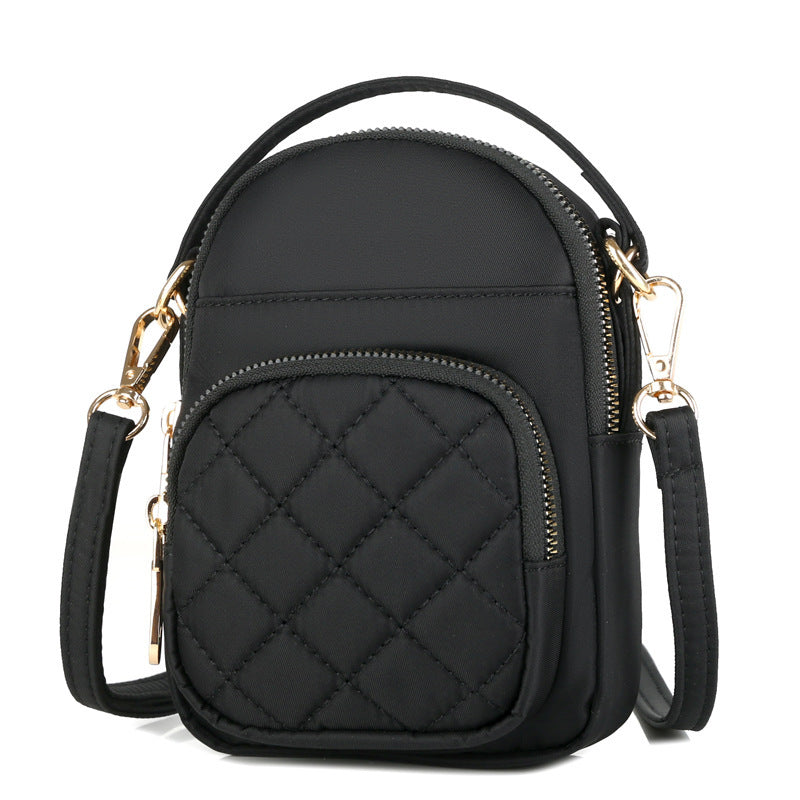 Sac à bandoulière à carreaux diamant, sac à dos léger en Nylon à la mode, sac en tissu