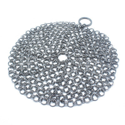 Nettoyeur de fonte en acier inoxydable argenté, épurateur de cotte de mailles, ustensiles de cuisine domestiques, nettoyage pour poêles, poêles à gril