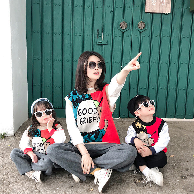 Pulls pour garçons et enfants, vêtements parent-enfant