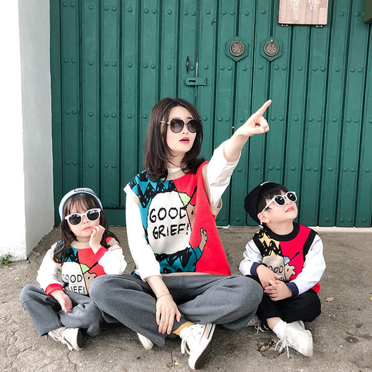 Pulls pour garçons et enfants, vêtements parent-enfant