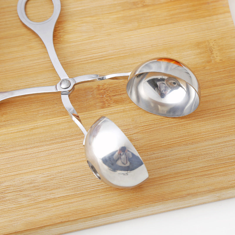 Herramienta para hacer albóndigas, Clip para hacer bolas de arroz y carne de pescado, herramientas de molde, pinzas para albóndigas de carne de acero inoxidable, utensilios de cocina