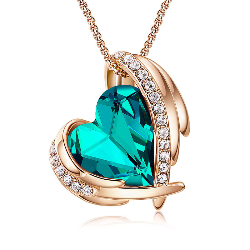 Collier ange pour femme, Niche créative, pendentif en cristal, collier Simple assorti avec tout