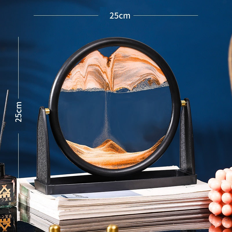 Decoración de escritorio de la sala de estar del hogar del reloj de arena del arte de lujo ligero