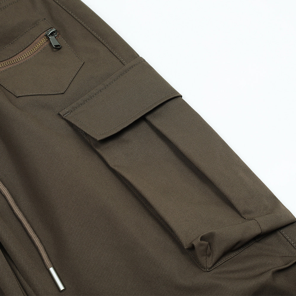 American High Street Pleated Multi-pocket Cargo Pants